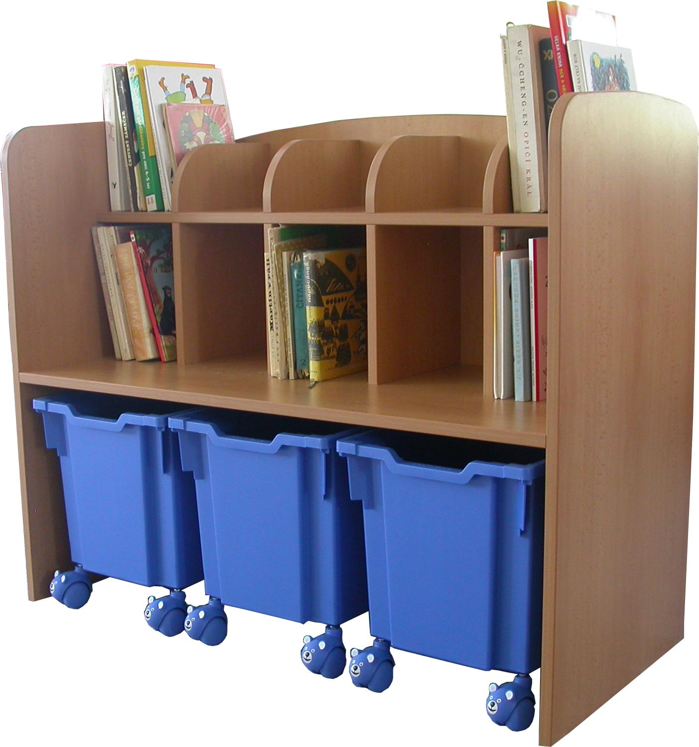 Knihovnička s mantinelem (bez kontejnerů), rozměr 1040x850x470 mm