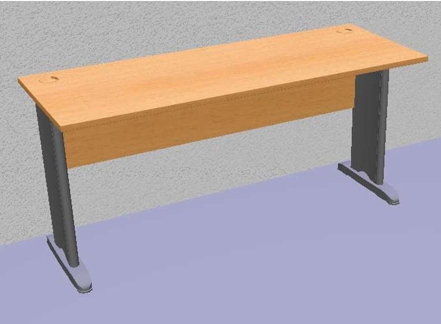 Pracovn&iacute; &scaron;koln&iacute; stůl rovn&yacute;, kovov&aacute; podnož
