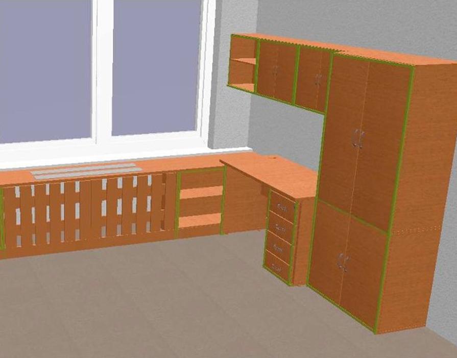 VIZUALIZACE A REALIZACE NÁBYTKOVÉ SESTAVY PROFIŠKOLY