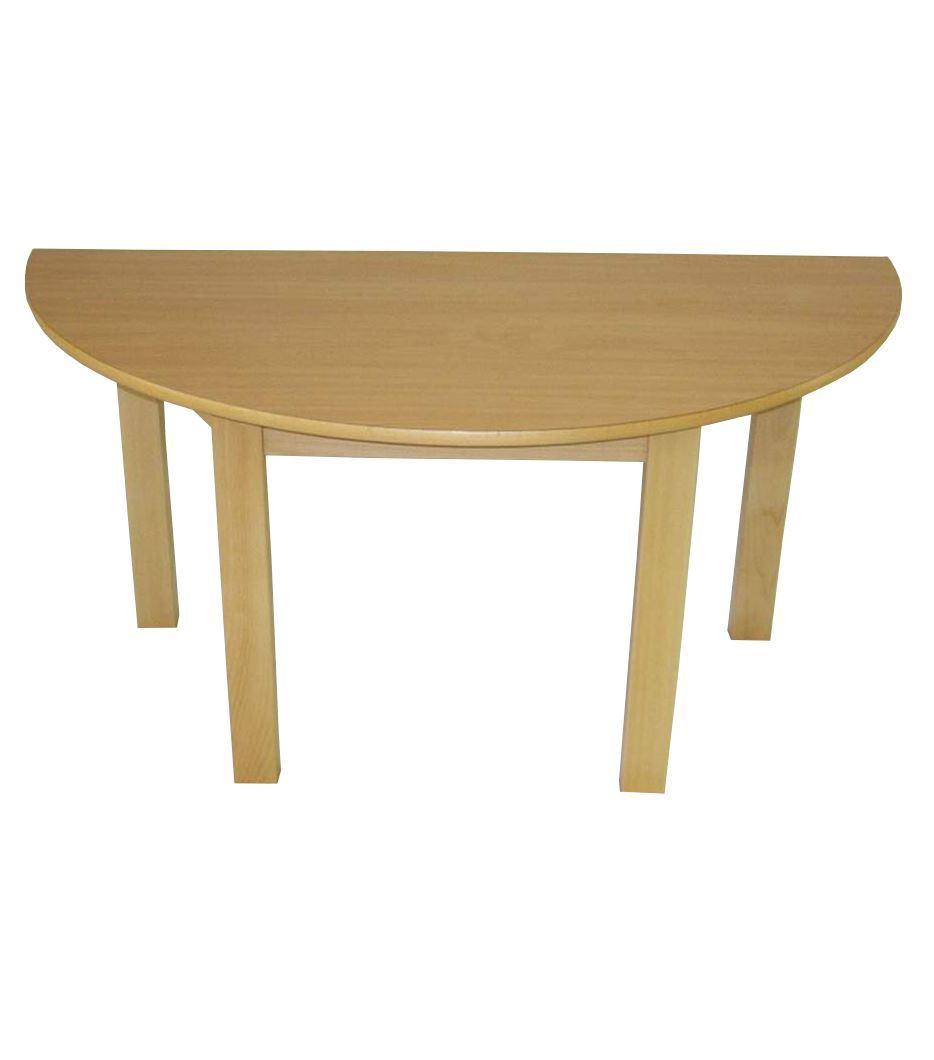 Dřevěn&yacute; stolek půlkruh