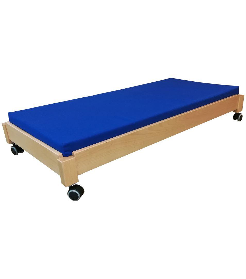 Dřevěn&eacute; dětsk&eacute; leh&aacute;tko s kolečky