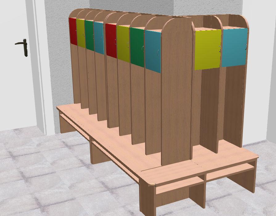 školní nábytek - vizualizace před realizací