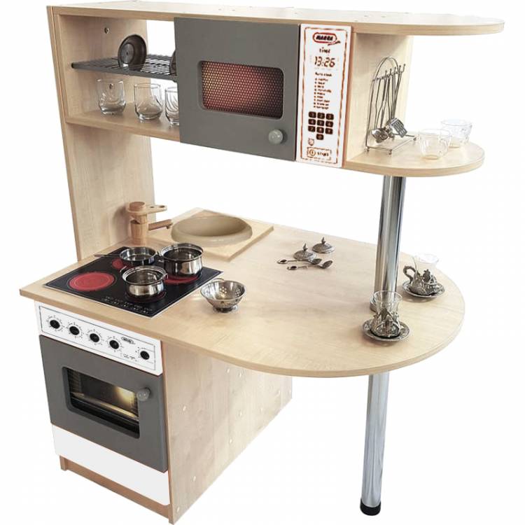 Dětsk&aacute; kuchyňka oboustrann&aacute; (&scaron;/v/h) 1020x1250x740 mm