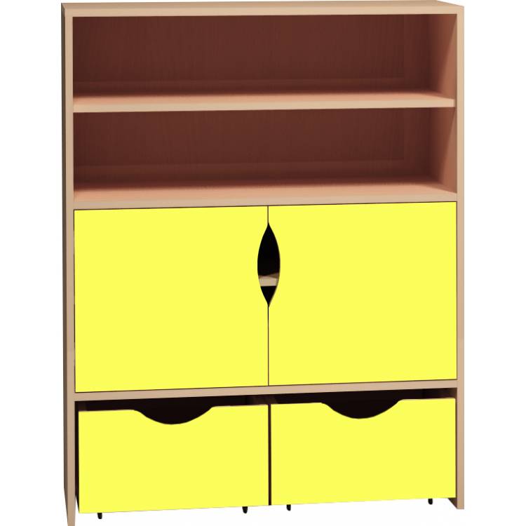 Skř&iacute;ňka s dv&iacute;řky, kontejnery a policemi &scaron;irok&aacute; PROMA (&scaron;/v/h) 1000x1210x450 mm