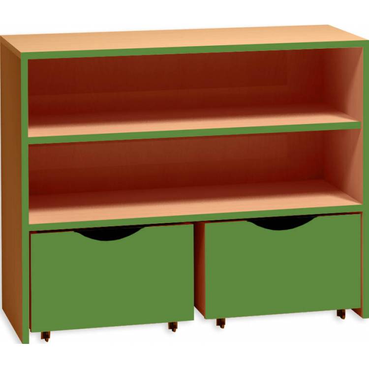 Skř&iacute;ňka s kontejnery a otevřen&yacute;mi policemi PROMA (&scaron;/v/h) 1000x760x450 mm