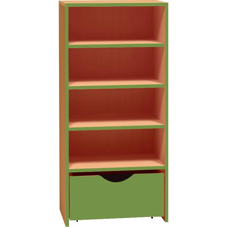 Skř&iacute;ňka s policemi a kontejnerem PROMA (&scaron;/v/h) 600x1210x450 mm