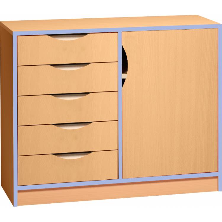 Skř&iacute;ňka se z&aacute;suvkami a dv&iacute;řkem PROMA (&scaron;/v/h) 1000x760x450 mm