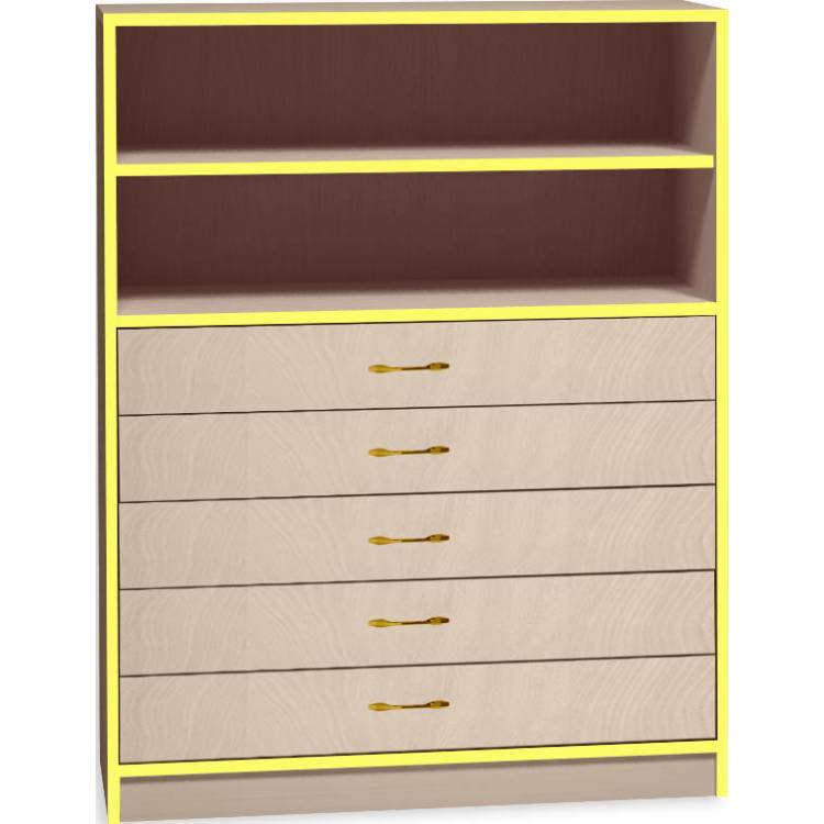 Skř&iacute;ňka se z&aacute;suvkami a policemi &scaron;irok&aacute; PROMA (&scaron;/v/h) 1000x1210x450 mm