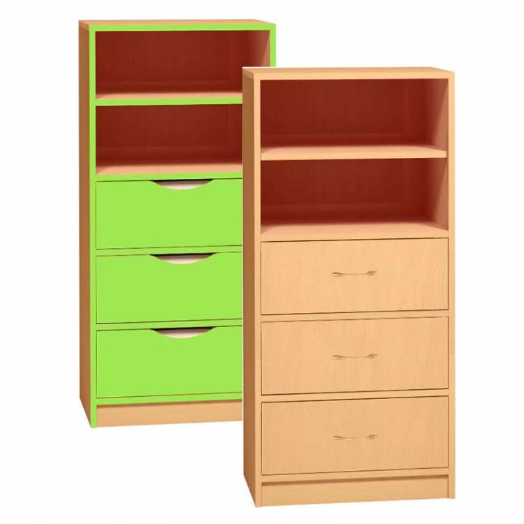 Skř&iacute;ňka se z&aacute;suvkami a policemi PROMA (&scaron;/v/h) 600x1210x450 mm