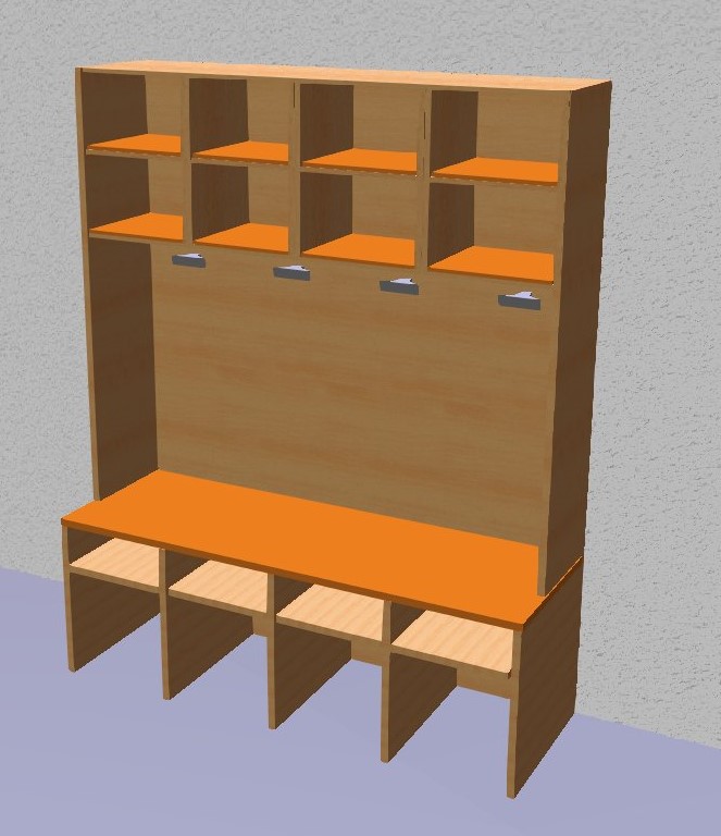 &Scaron;atn&iacute; čtyř-modul SIMON, rozměr 1200x1500x400mm