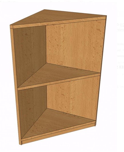 Skř&iacute;ň policov&aacute; - roh vněj&scaron;&iacute; 779x400x400 mm