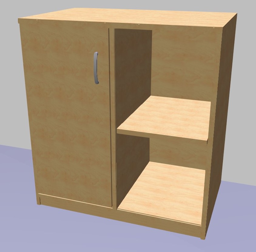 Skř&iacute;ňka s dv&iacute;řkem a poličkou GRANT 779x800x450