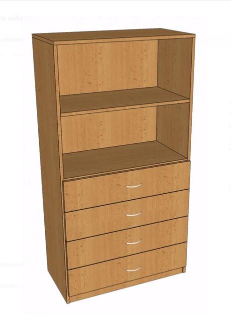 Skř&iacute;ň kombinovan&aacute;, 4x z&aacute;suvka 1491x800x400 mm