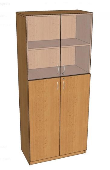 Skř&iacute;ň policov&aacute;, dv&iacute;řka/sklo (3: 2) 1847x800x419 mm