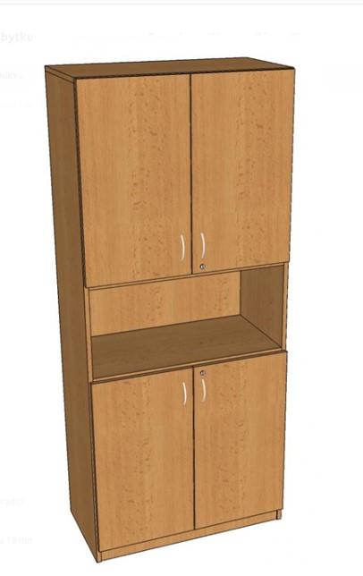 Skř&iacute;ň 4-dveřov&aacute; s nikou 1847x800x419 mm