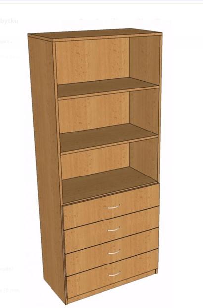 Skř&iacute;ň kombinovan&aacute;, 4x z&aacute;suvka 1847x800x400 mm