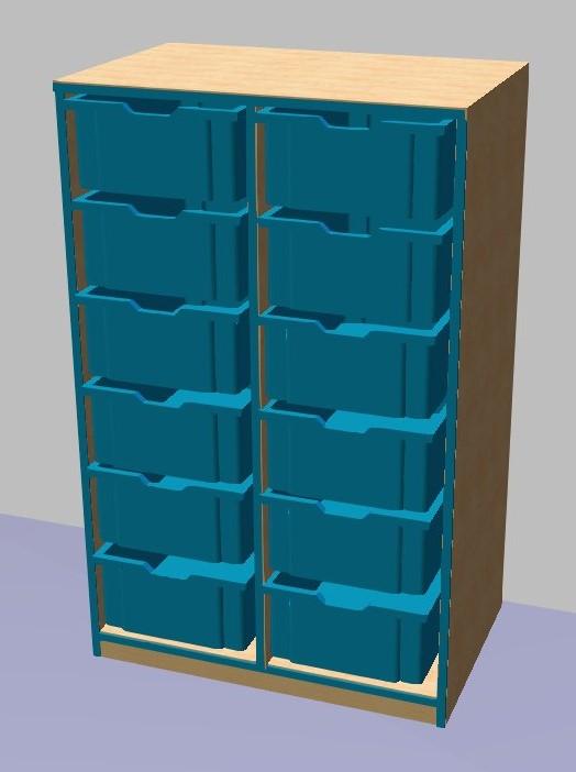 Reg&aacute;l pro plastov&eacute; boxy GRANT 1135x700x450