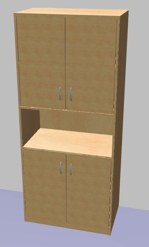 Skř&iacute;ňka se 4 dveřmi a reg&aacute;lem GRANT 1847x800x450