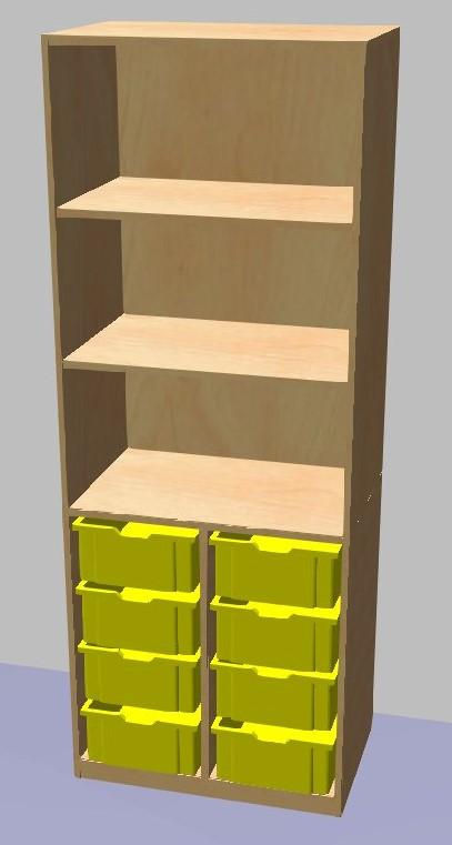 Skř&iacute;ň otevřen&aacute; pro plastov&eacute; boxy GRANT 1847x700x450