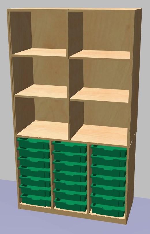 Skř&iacute;ň otevřen&aacute; pro plastov&eacute; boxy GRANT 1847x1040x450