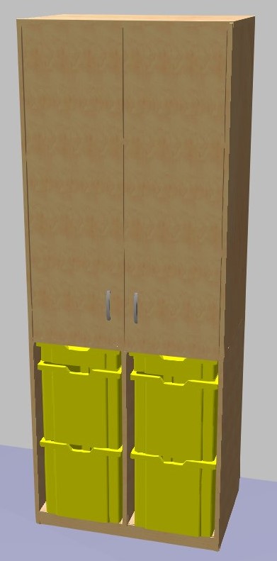 Skř&iacute;ň horn&iacute; č&aacute;st dv&iacute;řka pro plastov&eacute; boxy GRANT 1847x700x450