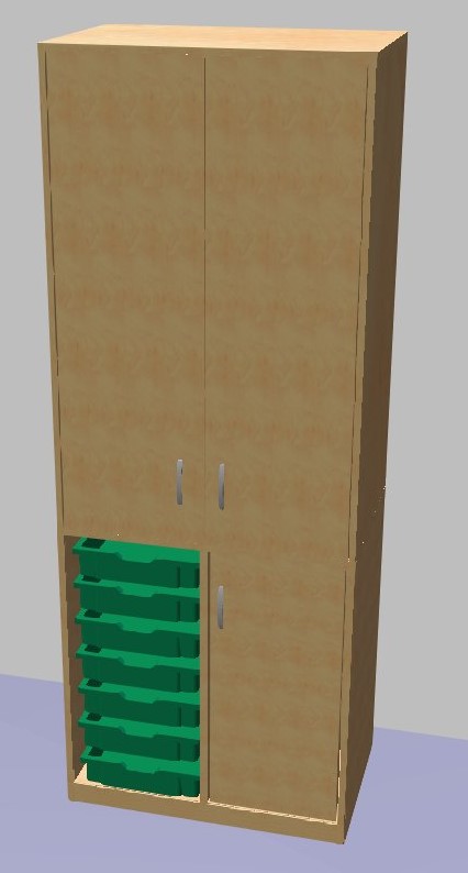 Skř&iacute;ň s dv&iacute;řky pro plastov&eacute; boxy GRANT 1847x700x450