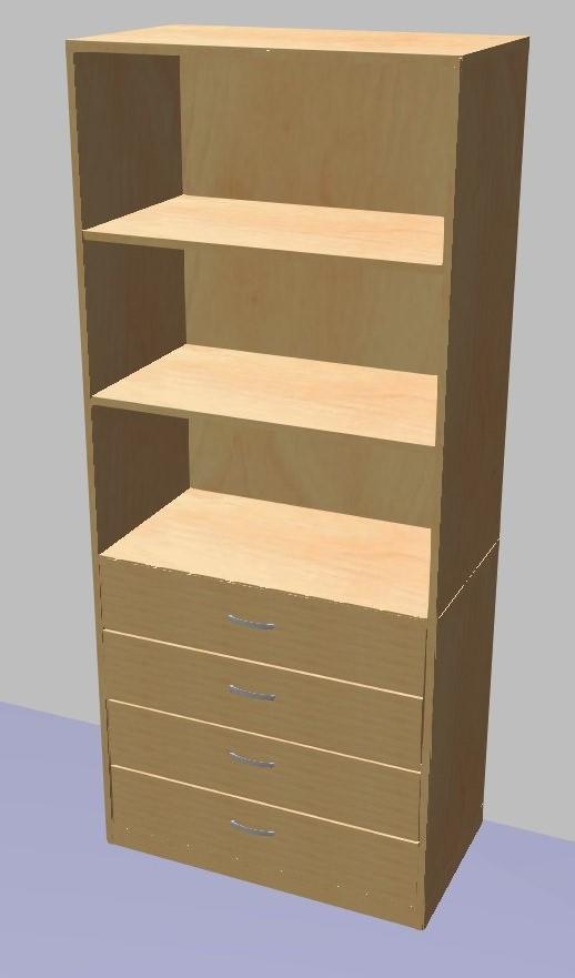 Skř&iacute;ňka se z&aacute;suvkami a reg&aacute;lem GRANT 1847x800x450